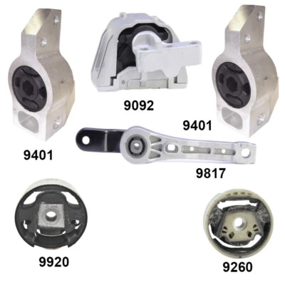 Juego de 6 soportes de motor para Audi TT, TT Quattro 2,0 L Foto 1 de 4