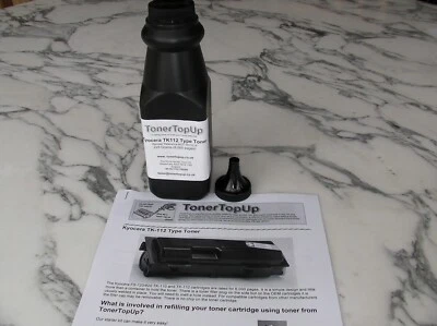 Garrafa de refil de toner para Kyocera FS-720 820 920 FS-1016MFP 1116 TK-110E TK-112 - Imagem 1 de 2