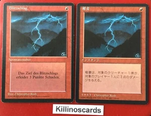 MTG Lightning bolt German and Japanese FBB. NM - Picture 1 of 2