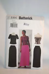 Butterick Schnittmuster 3304 - Misses tailliertes Top & Rock - Größe 14-18 - Bild 1 von 2
