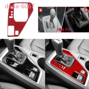 Cubierta de cambio de engranajes de control central de fibra de carbono roja para Subaru Crosstrek 2022-2024 - Imagen 1 de 11