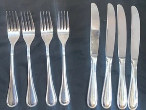 8 Piece Towle Stainless Steel Flatware Germany 4 Forks 4 Knives - Picture 1 of 5