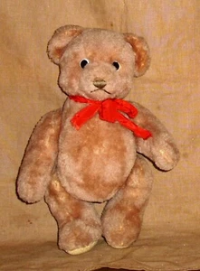 Steiff Teddy-28cm-hart gestopft-mittelbraun-ohne Knopf und Fahne-guter Zustand - Picture 1 of 7
