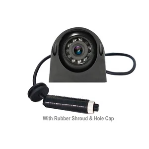 4 PIN CCD Front Side View Camera 9 IR LEDs Night Vision Waterproof Truck Caravan - Picture 1 of 22