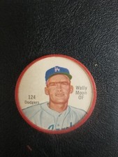 1962 SALADA-JUNKET COINS--#124 WALLY MOON--DODGERS