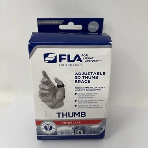 FLA 3D Adjustable Left Thumb Brace, Small - Grey - Picture 1 of 7