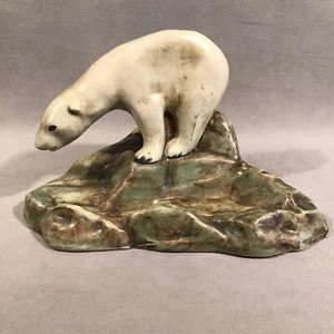 PV07316 Vintage 1930er Radford Keramik England Eisbär Figur/Schmuckschale - Bild 1 von 12