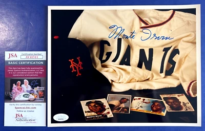 Monte Irvin Signed 8x10 Photo JSA AV41511 - Image 1 of 2