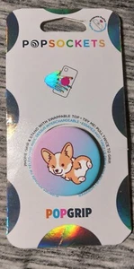 PopSockets PopGrip Phone Grip & Stand Twist Aluminum- "CHEEKY CORGI" Puppy -NEW - Picture 1 of 1