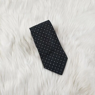 Corbata Barney's New York aspecto vaquero gris/blanco. Seda/Viscosa Hecho en Italia. Usado en excelente estado Foto 1 de 4