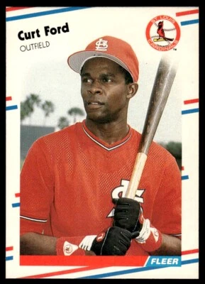 1988 Fleer Baseball Card Curt Ford St. Louis Cardinals #32 - Image 1 of 2