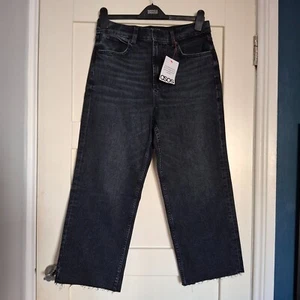 ASOS Comfort Stretch Cropped Jeans - W30 x L30 Black Blue - Picture 1 of 4