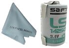 Saft 1/2 AA 3.6 V Lithium Battery with Tabs LS14250 With Loopacell Cloth
