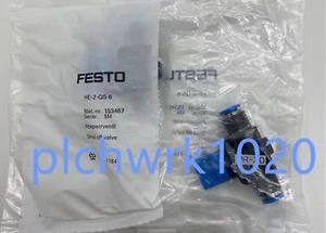 1 PCS NEW IN BOX stop valve HE-2-QS-6 153467 #W7 - Bild 1 von 4