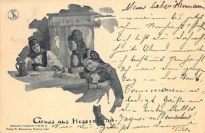 Postal interior Grus de Hesseland 1903 - Imagen 1 de 2