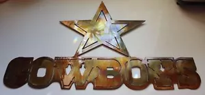 Cowboys Metal Wall Art 24"wide - Picture 1 of 3