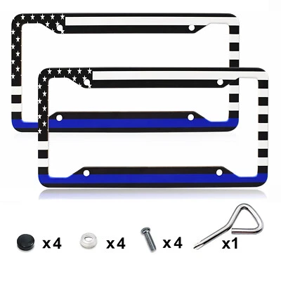2X For Toyota Accessory American US Flag Car SUV License Plate Frame Tag Covers - Image 1 of 4