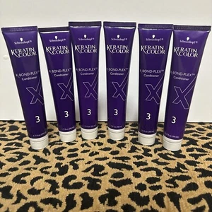 6 Tubes Schwarzkopf Keratin Color K Bond Plex Conditoner #3 1.7 Fl Oz - Picture 1 of 10