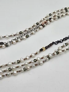 Silpada Sterling Silver Copper Pearl Brass Magnificent Milel Long Necklace N1993 - Picture 1 of 12