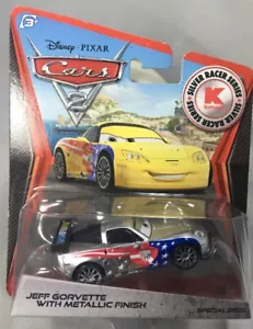 2012 Disney Pixar CARS 2: JEFF GORVETTE METALLIC FINISH Kmart Silver Racer 1:55 - Picture 1 of 12