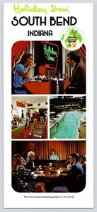 South Bend Indiana Multi View People Holiday Inn VTG Unposted Panoramic Postcard - Picture 1 of 2