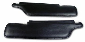 1967 Corvette Sunvisor Convertible Black Vinyl Pair, Made in America NEW - Picture 1 of 1