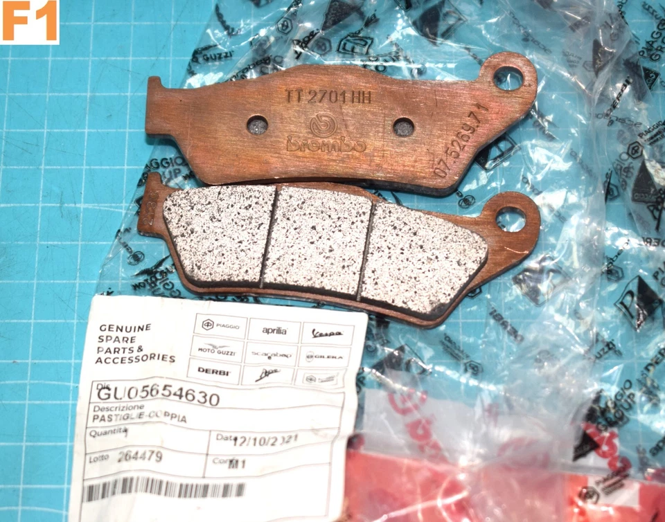 2 rear brake pads MOTO GUZZI GU05654630 STELVIO NORGE SPORT 1200 - Image 1 of 1