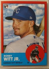 💎2022 Topps Archives #89 Bobby Witt Jr.  RED BORDER 31/75 RATE CARD!!!