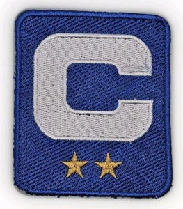 Captain C Patch 2 Stars Blue Patch White C GOLD 2 Star (3 X 2½) - Picture 1 of 4
