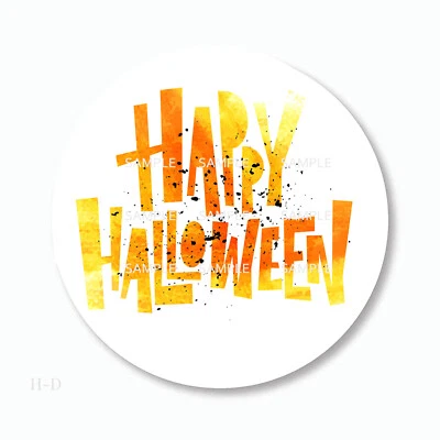 48 HAPPY HALLOWEEN PARTY FAVORS ENVELOPE SEALS SCRAPBOOK STICKERS 1.2" ROUND