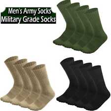 Mens Army Military Boot Socks Combat Trekking Hiking Size 10-13 ,13-15  4 Pairs
