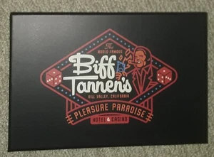 Biff Tannen's Pleasure Paradise Juego de Fichas y Cartas de Juego Raro Caja de Botín - Imagen 1 de 2
