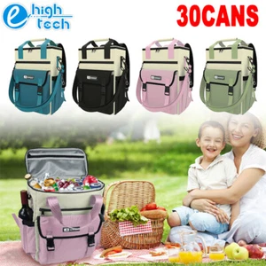 30 Cans Backpack Cooler Women Insulated Leak Proof Lunch Bag for Beach Camping - Picture 1 of 13