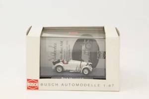 HO 1:87 Busch 48302 1928 Mercedes-Benz SSK White Vehicle - Picture 1 of 7