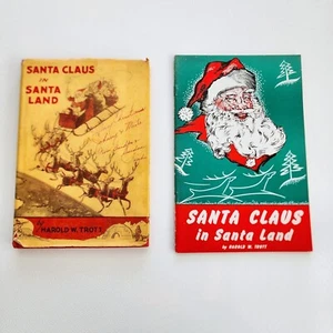 SANTA CLAUS IN SANTA LAND Hardcover Condensed Version Two 1943 Harold W. Trott - Picture 1 of 22