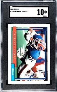 1992 Topps 320 Thurman Thomas SGC 10 GEM MINT! POP 1! HOFBÜFFELSCHEINE - Bild 1 von 2