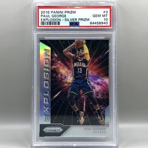 2016-17 Paul George Panini Prizm Explosion #3 Silver Holo - PSA 10 POP 1