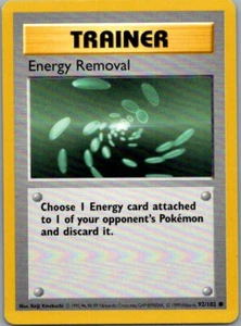 Base Set (Shadowless) #092/102 Energy Removal - Picture 1 of 2