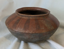 Native Tribal Terracotta/Redware Cooking Pot Bowl Primitive Pottery Decorated