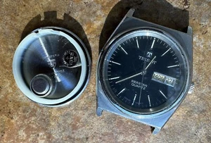 Vintage Tissot Seastar Quarz blaues Zifferblatt benötigt ~ Batterien - Bild 1 von 8