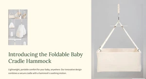 Baby Cradle Hammock foldable tripod alu frame for baby hammock light weight Baby - Picture 1 of 24
