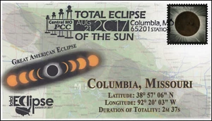 17-239, 2017, Total Solar Eclipse, Columbia MO, Event Cover, Pictorial Cancel,  - Picture 1 of 1