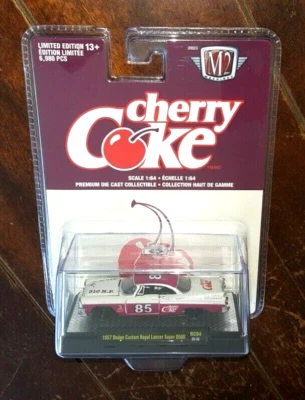 M2 Machines Cherry Coke: 57 DODGE CUSTOM ROYAL LANCER SUPER D500~Limited Edition - Image 1 of 2