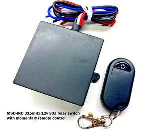 MSD-INC 12V DC 30A 315mhz MOMENTARY remote control relay 12v output switch RX10M - Picture 1 of 4