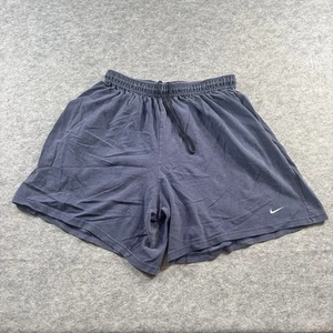 Vtg Nike Shorts Mens XL Elastic Waist Gray Label Tag Cotton Faded Blue - Picture 1 of 10