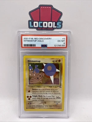 2001 POKEMON NEO DISCOVERY HITMONTOP - HOLO PSA EX-MT 6 VINTAGE  - Image 1 of 2