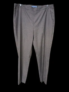 Pantalones informales de negocios de pata de gallo Antonio Melani para mujer talla 12 SKZ01 L - Imagen 1 de 4