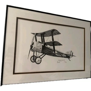 Joe Milich Art Drawing Signed Framed 177/500 Sopwith Triplane ‘78 Artist Booklet - Picture 1 of 13