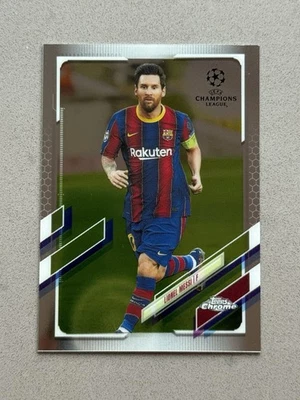 2021 Topps Chrome UEFA Champion’s League Soccer Lionel Messi FC Barcelona #1 - Image 1 of 3