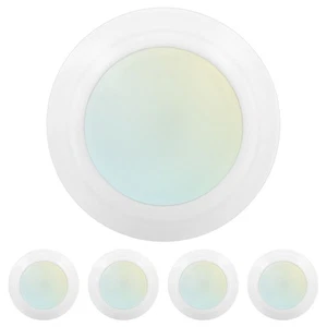 Luxrite 4" LED Disk Lights Dimmable Flush Mount 5CCT 11W 800LM Damp Rated 6 Pack - Picture 1 of 1